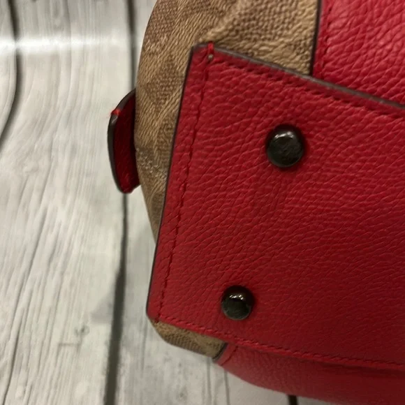 Coach Red and Brown Hobo Bag and wallet set - Picture 13 of 17